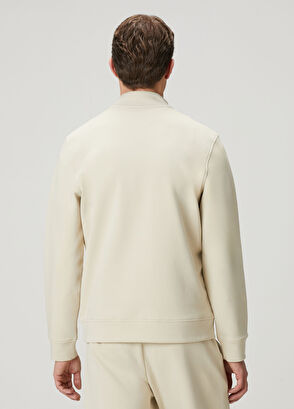 Beymen Club Bej Yakası Fermuarlı Sweatshirt - 5