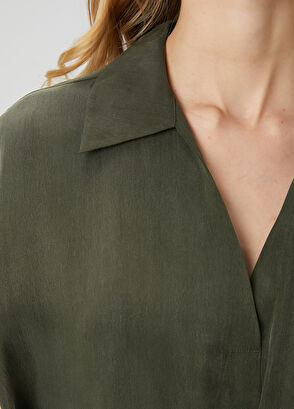 Beymen Club Haki Mini Gömlek Elbise - 6