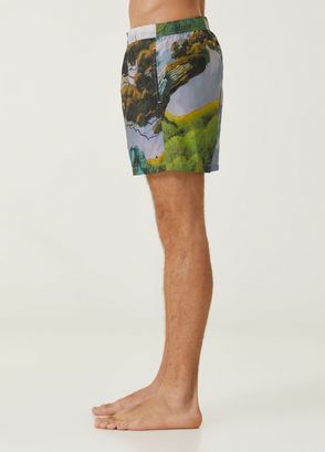 Valentino Blue Figure Patterned Swimsuit - 3