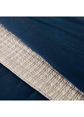 Chakra Sofia Marin Mavi Bambu Pamuk Ekstra Çift Kişilik Nevresim Takımı 230 x 220 cm - 3