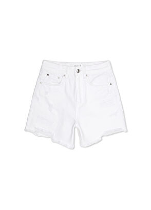 Beymen Club Kırık Beyaz Denim Şort - 6