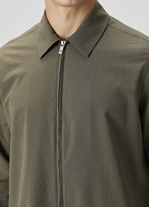 Beymen Club Dark Khaki Embossed Outer Shirt - 6