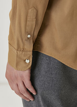 Beymen Club Comfort Fit Deve Tüyü Gabardin Doku Gömlek - 8