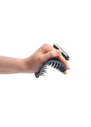Manta Hair Pulse Ocean Blue Gold Vibrating Scalp Massage Brush - 8