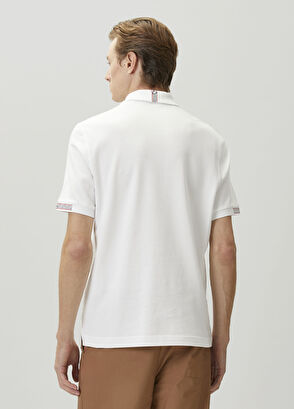 Beymen Club Beyaz Slim Fit Nakış Detaylı Pike Polo T-shirt - 5