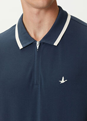 Beymen Club Lacivert Ekru Polo Yaka T-shirt - 5