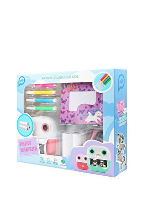 Piili Pembe Print Çocuk Şipşak Fotoğraf Makinesi - 8
