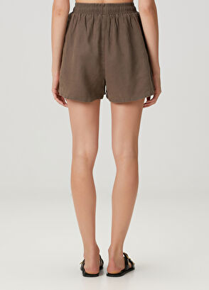 Beymen Club Kahverengi Keten Şort - 5