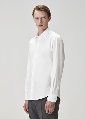 Beymen Club Comfort Fit White Non-Iron Twill Shirt - 5