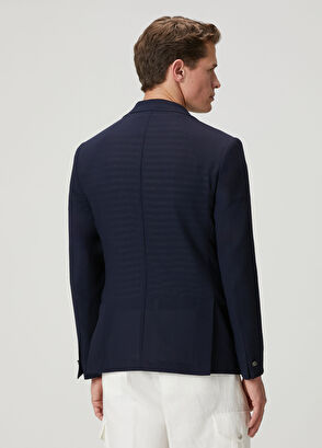 Beymen Club Lacivert İnce Yün Crepe Blazer Ceket - 7