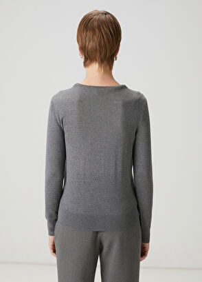 Beymen Club Gri Melanj Yün İnce Basic Kazak - 5