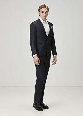 Beymen Club Drop 6 Lacivert Yün Karışımlı Takım Elbise - 5