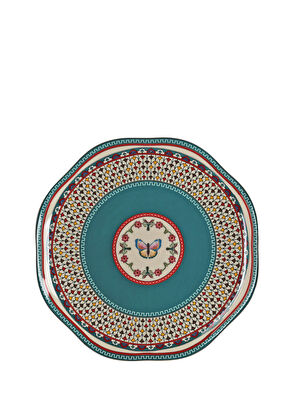 Lucky Art Fiora Bonnet Patterned Porcelain 6 Plate Set 27 cm - 4