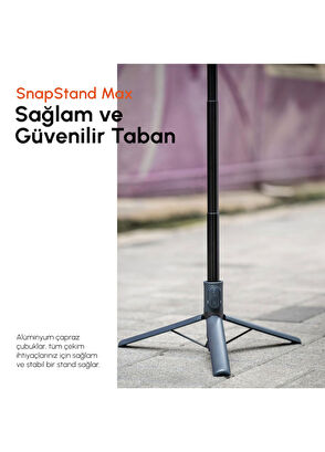 ShiftCam SnapStand Max Manyetik Selfie Çubuğu ve Tripod Kompakt Katlanabilir ve Uzatılabilir Manyetik Bluetooth Kumanda - 8