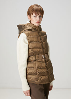 Beymen Club Kahverengi Kapüşonlu Puffer Yelek - 3