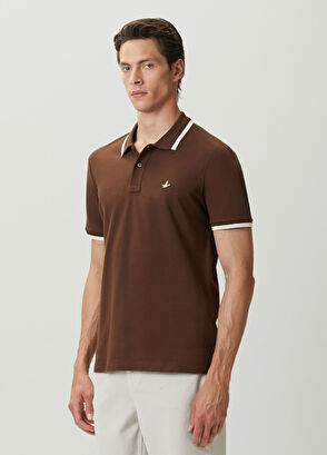 Beymen Club Kahverengi Ekru Polo Yaka T-shirt - 3