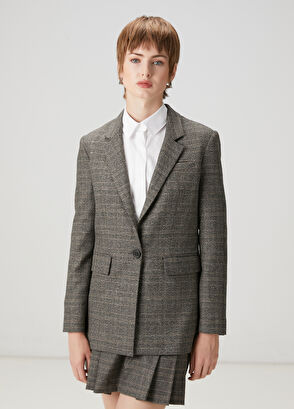 Beymen Club Gri Ekoseli Blazer - 4