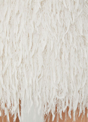 Beymen Club Ekru Saçaklı Abiye Etek - 7