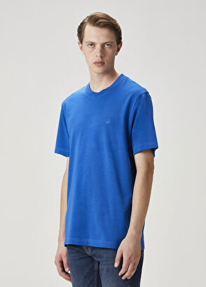 Beymen Club Relax Fit Saks Basic T-shirt - 4