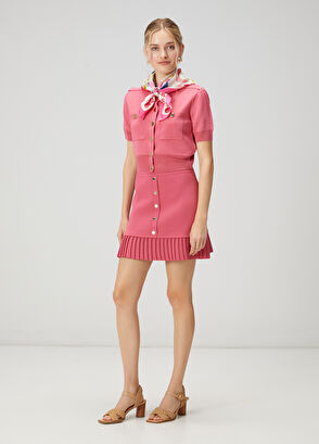 Beymen Club Pink Box-Shaped Knitwear Jacket - 3