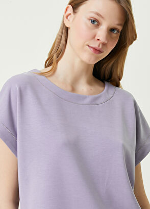 Beymen Club Lila Bisiklet Yaka Zincir Detaylı Sweatshirt - 4