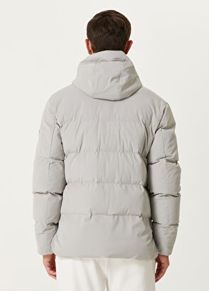 Beymen Club Açık Gri Kapüşonlu Puff Mont - 5