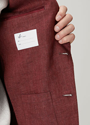 Beymen Club Plum Linen Jacket - 10