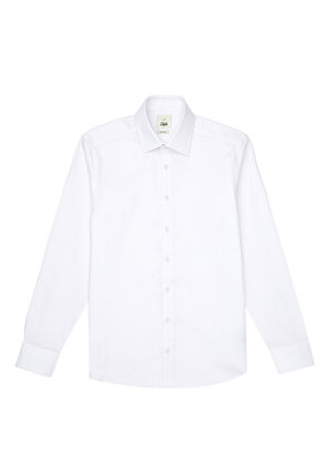Beymen Club Slim Fit Beyaz Non-iron Gömlek - 9