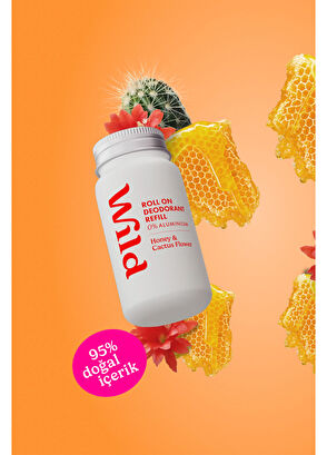 Wild Antiperspirant Roll On Honey & Cactusflower Refill Kadın Deodorant Yedek 50 ml - 4