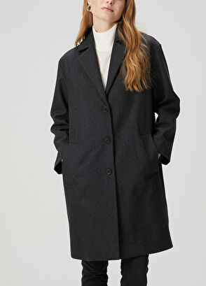 Beymen Club Anthracite Wool Coat - 3
