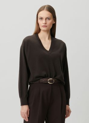 Brunello Cucinelli Kahverengi Kaşmir Triko - 3
