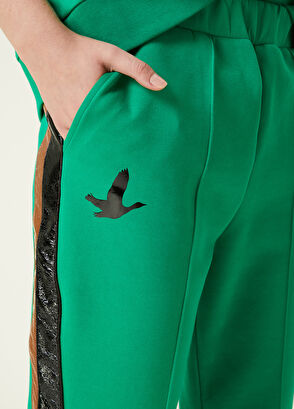 Beymen Club Yeşil Beli Lastikli Çift Şeritli Eşofman - 4