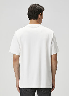Beymen Club Relax Fit Beyaz Logo Nakışlı T-shirt - 5