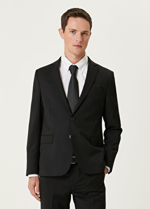 Beymen Club Drop 6 Siyah Klasik İnce Yün Takım Elbise - 4