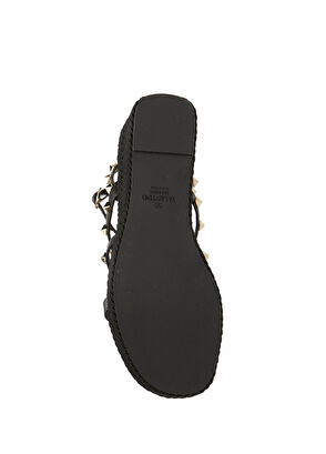 Rockstud Siyah Kadın Deri Espadril - Görsel 6