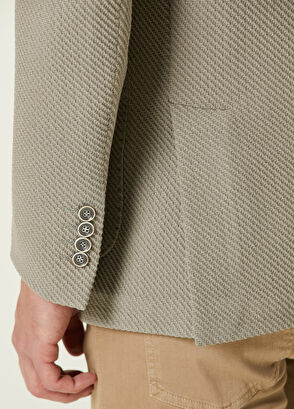 Beymen Club Yeşil Diyagonal İri Dokulu Örme Ceket - 8