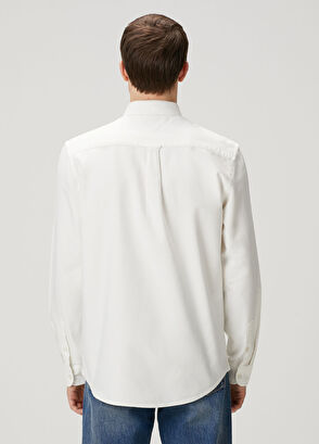 Tommy Jeans Regular Fit Beyaz Oxford Gömlek - 4