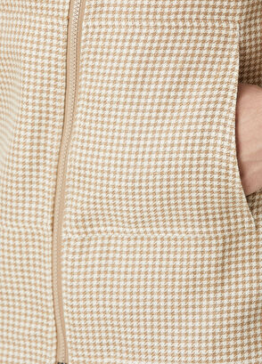 Kiton Yellow Hooded Houndstooth Linen Sweatshirt - 6