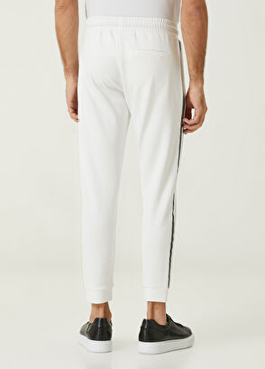 Beymen Club Beyaz Kaz Çizgi Detaylı Scuba Jogger Eşofman Altı - 3