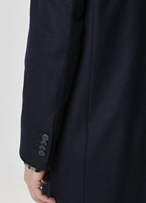 Beymen Club Lacivert Yün Palto - 7