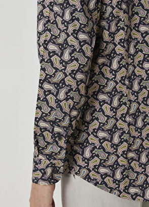 Etro Lacivert Etnik Desenli Gömlek - 6