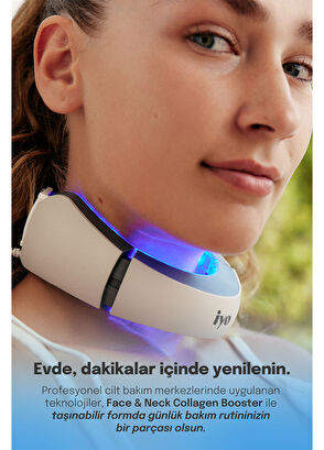 İyo LED Light Face Mask+Face & Neck Collagen Booster Cilt Temizleme Cihazı - 8