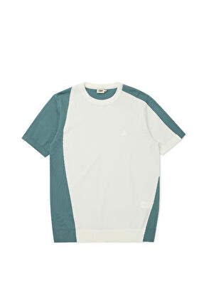 Beymen Club Beyaz Omzu Colorblocked Detaylı Kısa Kollu Kazak - 6