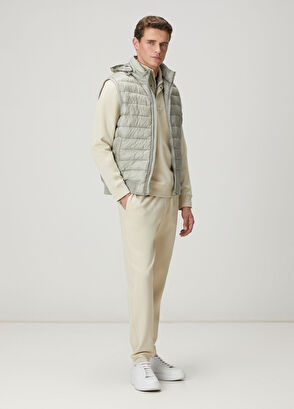 Beymen Club Light Khaki Hooded Puff Vest - 3