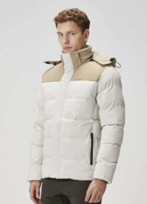 Beymen Club White Beige Hooded Coat - 3