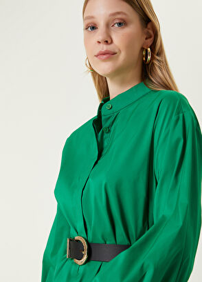 Beymen Club Yeşil Fırfırlı Mini Tafta Elbise - 4