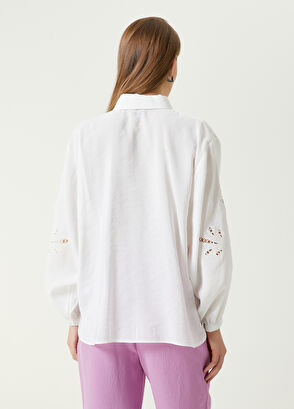 Beymen Club Kırık Beyaz Balon Kollu Gömlek - 6