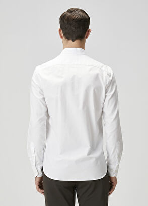Beymen Club Slim Fit Beyaz Oxford Gömlek - 5