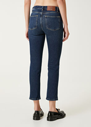 Slim Straight Fit Koyu Mavi Jean Pantolon Beymen Club Slim Straight Fit Koyu Mavi Jean Pantolon - 5