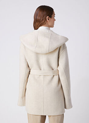 Beymen Club Light Beige Hooded Coat - 5